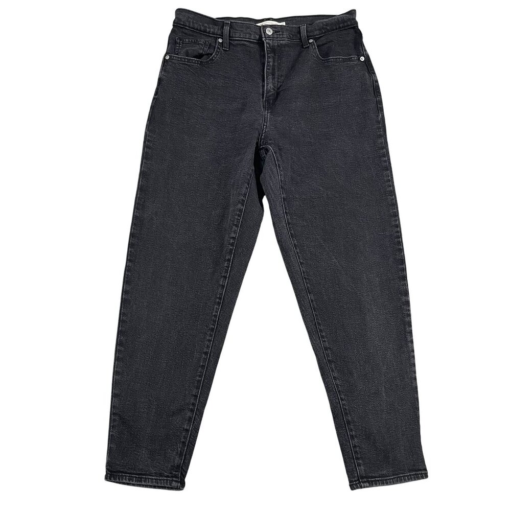 Levis‎ Jeans Womens 32 High Waisted Mom Black Jean High Rise